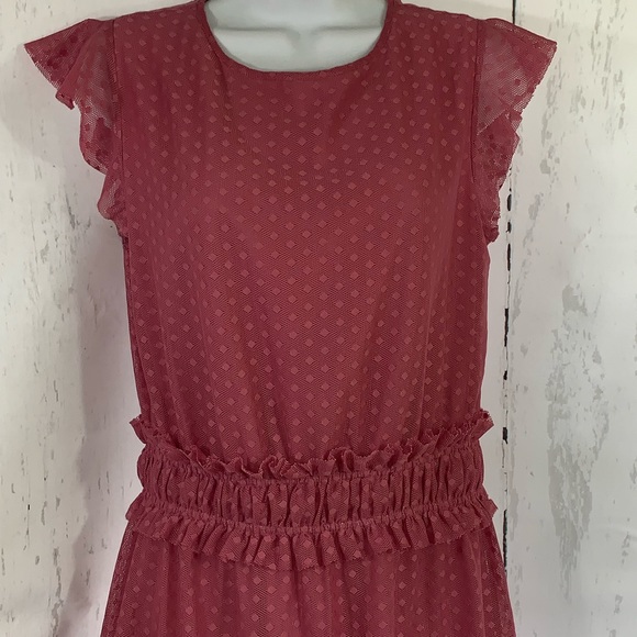 Ella Moon  Ruffle ,  Mini Dress, Mauve, M - Picture 4 of 8